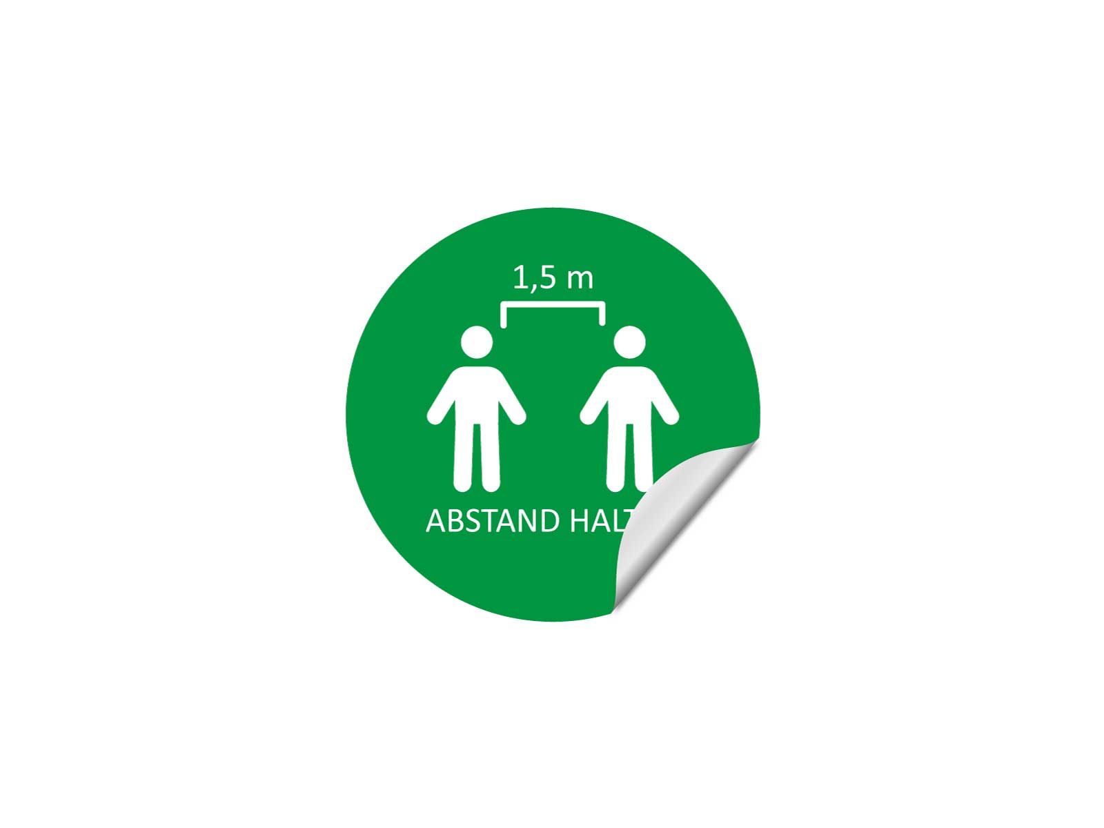 B-Wall Sticker Rund_Abstand halten