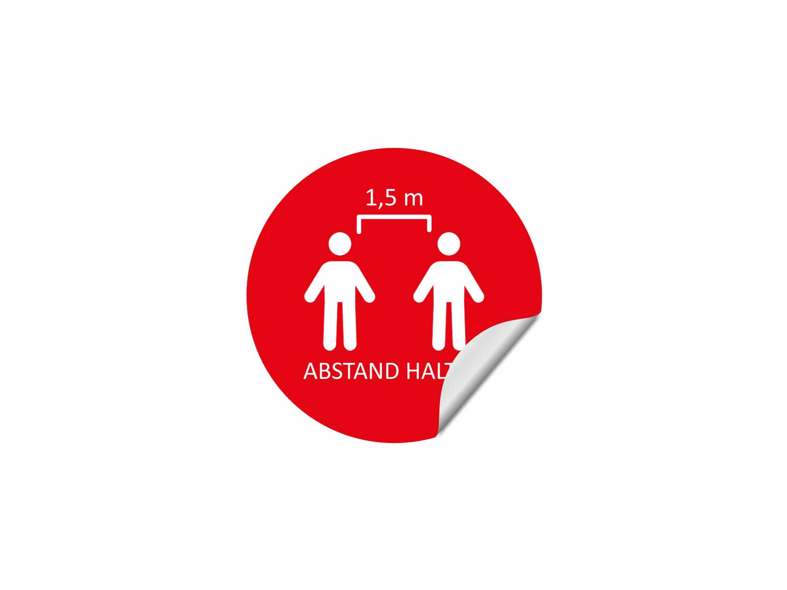 B-Wall Sticker Rund_Abstand halten