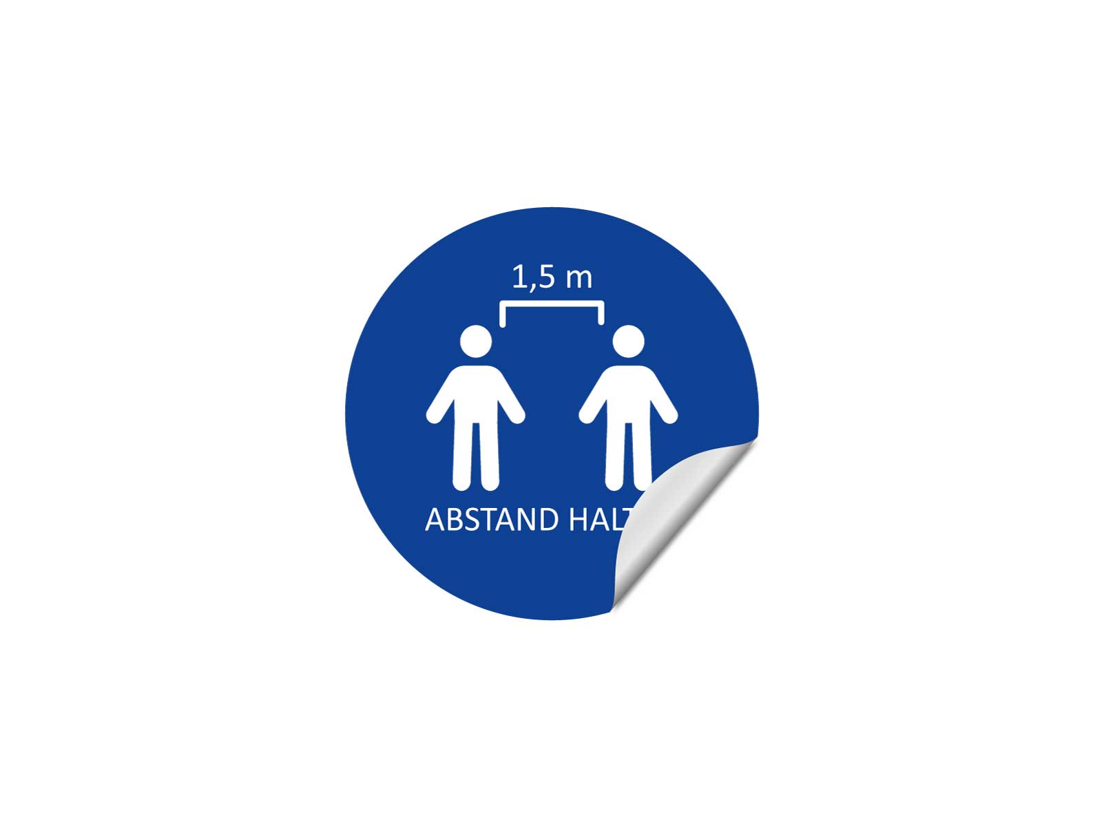 B-Wall Sticker Rund_Abstand halten